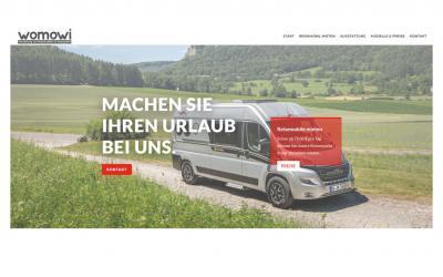 Homepage für Reisemobil-Vermietung